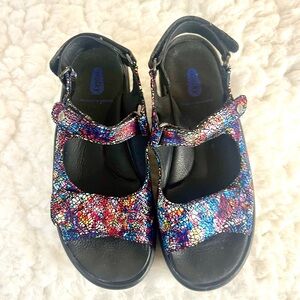 Wolky Rio Women's Jewel Sandal Jeans Blue Multi 40/US 9